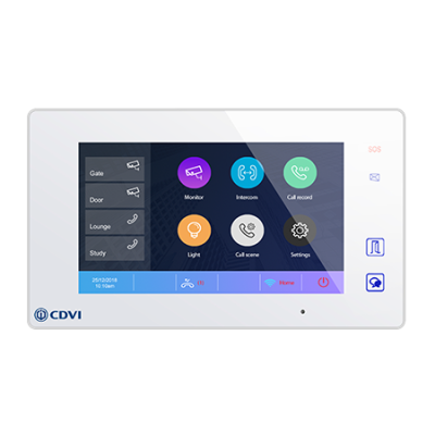 CDVI CDV-47DX-W 2Easy 2 wire 7'' slim touch screen wifi memory monitor